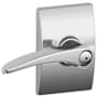 Schlage Manhattan Privacy Door Lever Set with Decorative Century Trim Polished Chrome