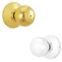 Schlage Orbit Privacy Door Knob Set Polished Brass x Polished Chrome