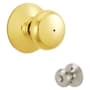 Schlage Plymouth Privacy Lock Door Knob Set Polished Brass x Satin Nickel