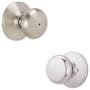 Schlage Plymouth Privacy Lock Door Knob Set Satin Nickel x Polished Chrome