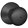 Schlage Plymouth Privacy Lock Door Knob Set Matte Black