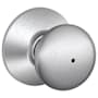 Schlage Plymouth Privacy Lock Door Knob Set Satin Chrome