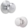 Schlage Plymouth Privacy Lock Door Knob Set Satin Chrome x Polished Chrome