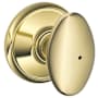 Schlage Siena Privacy Door Knob Set Polished Brass