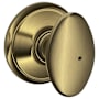 Schlage Siena Privacy Door Knob Set Antique Brass