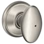 Schlage Siena Privacy Door Knob Set Satin Nickel