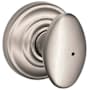 Schlage Siena Privacy Door Knob Set with Decorative Andover Trim Satin Nickel