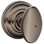 Schlage Siena Privacy Door Knob Set with Decorative Andover Trim Antique Pewter