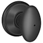 Schlage Siena Privacy Door Knob Set Matte Black