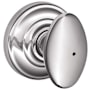 Schlage Siena Privacy Door Knob Set with Decorative Andover Trim Bright Chrome