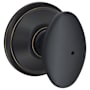 Schlage Siena Privacy Door Knob Set Aged Bronze