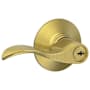 Schlage Accent Single Cylinder Keyed Entry Door Lever Set Satin Brass