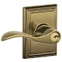 Schlage Accent Single Cylinder Keyed Entry Door Lever Set with Decorative Addison Trim Antique Brass