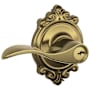 Schlage Accent Single Cylinder Keyed Entry Door Lever Set with Decorative Brookshire Trim Antique Brass