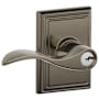 Schlage Accent Single Cylinder Keyed Entry Door Lever Set with Decorative Addison Trim Antique Pewter