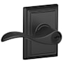 Schlage Accent Single Cylinder Keyed Entry Door Lever Set with Decorative Addison Trim Matte Black