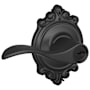 Schlage Accent Single Cylinder Keyed Entry Door Lever Set with Decorative Brookshire Trim Matte Black