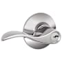 Schlage Accent Single Cylinder Keyed Entry Door Lever Set Polished Chrome