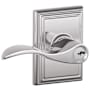 Schlage Accent Single Cylinder Keyed Entry Door Lever Set with Decorative Addison Trim Polished Chrome