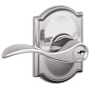 Schlage Accent Single Cylinder Keyed Entry Door Lever Set with Decorative Camelot Trim Bright Chrome