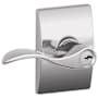 Schlage Accent Single Cylinder Keyed Entry Door Lever Set with Decorative Century Trim Bright Chrome