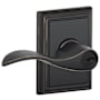 Schlage Accent Single Cylinder Keyed Entry Door Lever Set with Decorative Addison Trim Aged Bronze