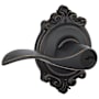 Schlage Accent Single Cylinder Keyed Entry Door Lever Set with Decorative Brookshire Trim Aged Bronze