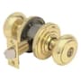 Schlage Andover Keyed Entry Single Cylinder Door Knob Set with Decorative Andover Trim Lifetime Polished Brass