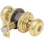 Schlage Andover Keyed Entry Single Cylinder Door Knob Set with Decorative Andover Trim Polished Brass