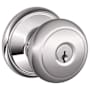 Schlage Andover Keyed Entry Door Knob Set Bright Chrome