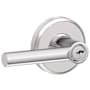 Schlage Broadway Single Cylinder Keyed Entry Door Lever Set with Decorative Greyson Trim Bright Chrome