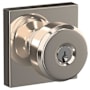 Schlage Bowery Single Cylinder Keyed Entry Door Knob Set with Decorative Collins Trim Polished Nickel