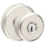 Schlage Bowery Keyed Entry Door Knob Set with Decorative Greyson Trim Polished Nickel