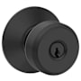 Schlage Bowery Keyed Entry Door Knob Set Matte Black