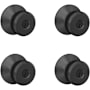 Schlage Bowery Keyed Entry Door Knob Set - Pack of 4 Matte Black