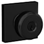Schlage Bowery Single Cylinder Keyed Entry Door Knob Set with Decorative Collins Trim Matte Black