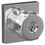 Schlage Bowery Single Cylinder Keyed Entry Door Knob Set with Decorative Collins Trim Bright Chrome