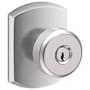Schlage Bowery Single Cylinder Keyed Entry Door Knob Set with Decorative Greenwich Trim Bright Chrome