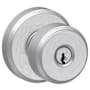 Schlage Bowery Keyed Entry Door Knob Set with Decorative Greyson Trim Satin Chrome