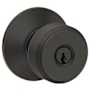 Schlage Bowery Keyed Entry Door Knob Set Aged Bronze