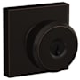 Schlage Bowery Single Cylinder Keyed Entry Door Knob Set with Decorative Collins Trim Aged Bronze