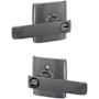 Schlage Custom Clybourn Single Cylinder Keyed Entry Door Lever Set with Dalton Trim Satin Nickel