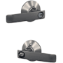 Schlage Custom Clybourn Single Cylinder Keyed Entry Door Lever Set with Plymouth Trim Satin Nickel