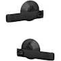 Schlage Custom Clybourn Single Cylinder Keyed Entry Door Lever Set with Plymouth Trim Matte Black