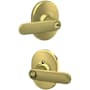 Schlage Davlin Single Cylinder Keyed Entry Door Lever Set with Decorative Remsen Trim Satin Brass