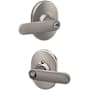 Schlage Davlin Single Cylinder Keyed Entry Door Lever Set with Decorative Remsen Trim Satin Nickel