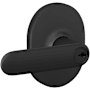 Schlage Davlin Single Cylinder Keyed Entry Door Lever Set with Decorative Remsen Trim Matte Black