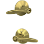 Schlage Delfayo Single Cylinder Keyed Entry Door Lever Set with Decorative Plymouth Trim Satin Brass