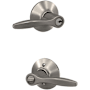 Schlage Delfayo Single Cylinder Keyed Entry Door Lever Set with Decorative Plymouth Trim Satin Nickel