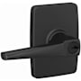 Schlage Custom Eller Passage or Privacy Door Lever Set with Greene Trim Matte Black